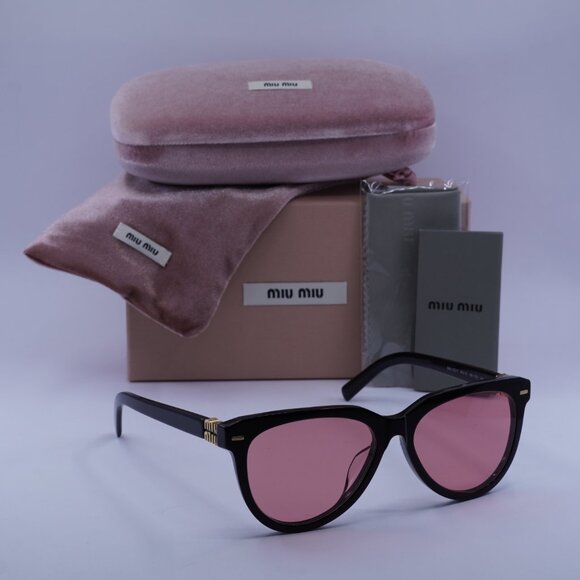 Miu Miu MU12ZSF 16K1D0 Aviator Sunglasses – Black - Picture 4 of 8